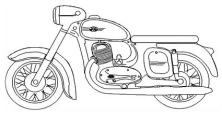 Dřevěná stavebnice motocyklu Jawa 250